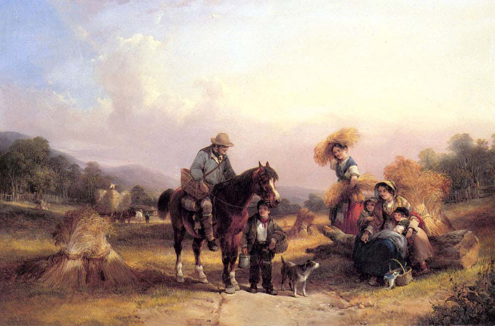 harvesters resting